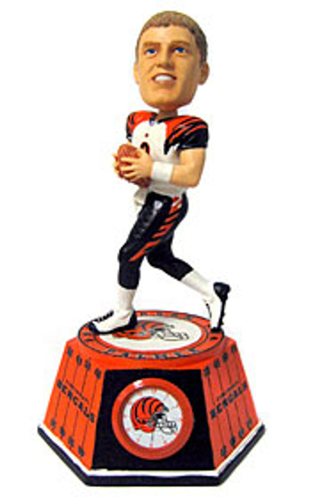 Cincinnati Bengals Carson Palmer Forever Collectibles Bobblehead Clock CO - Forever Collectibles