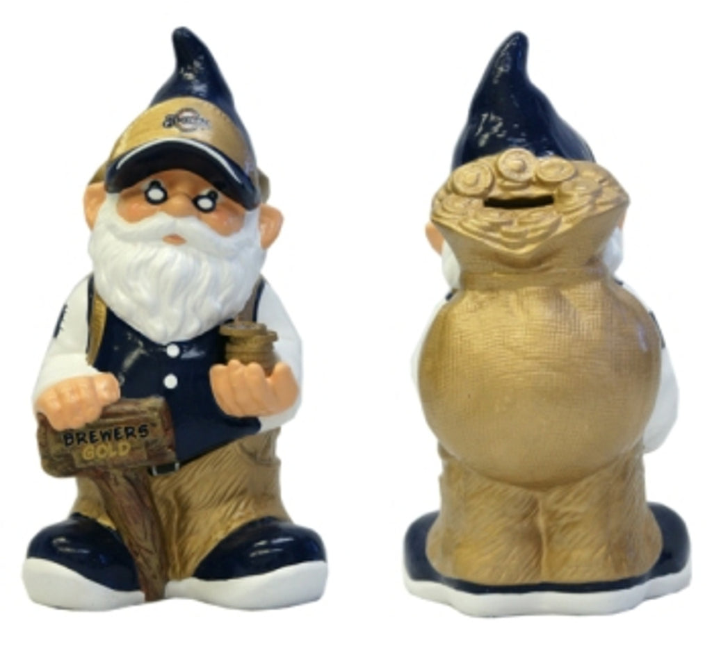 Milwaukee Brewers Garden Gnome - Coin Bank CO - Forever Collectibles