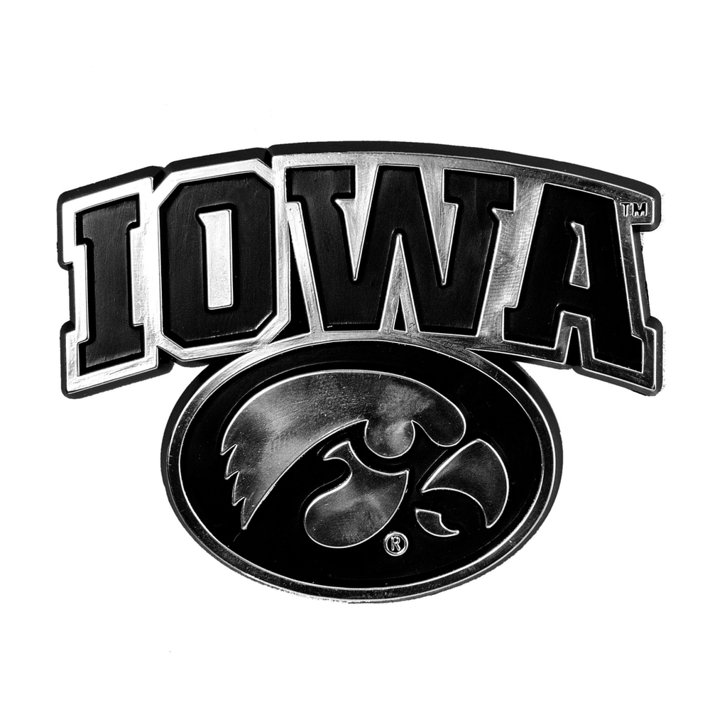 Iowa Hawkeyes Auto Emblem - Silver - Team Promark