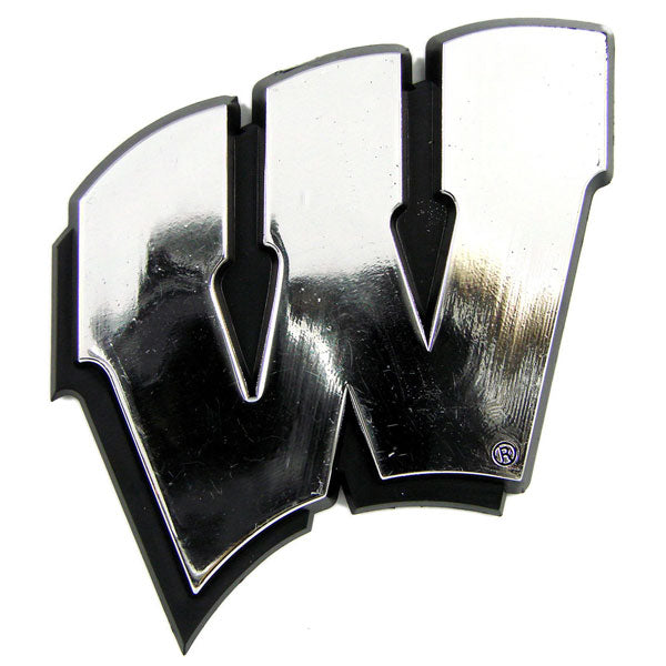 Wisconsin Badgers Auto Emblem - Silver - Team Promark