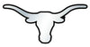 Texas Longhorns Auto Emblem Silver Chrome Longhorn - 7.5