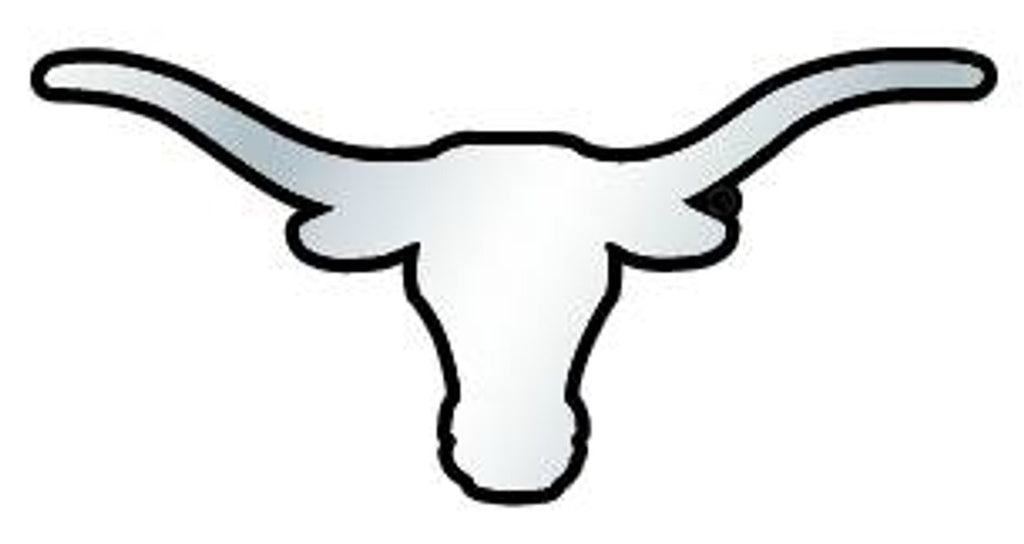 Texas Longhorns Auto Emblem Silver Chrome Longhorn - 7.5
