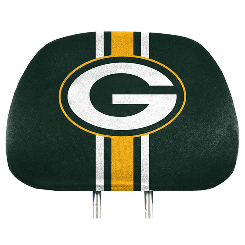 Green Bay Packers Headrest Covers Full Printed Style - Team Promark