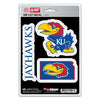 Kansas Jayhawks Decal Die Cut Team 3 Pack - Team Promark