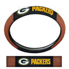 Green Bay Packers Steering Wheel Cover Premium Pigskin Style - Team Promark