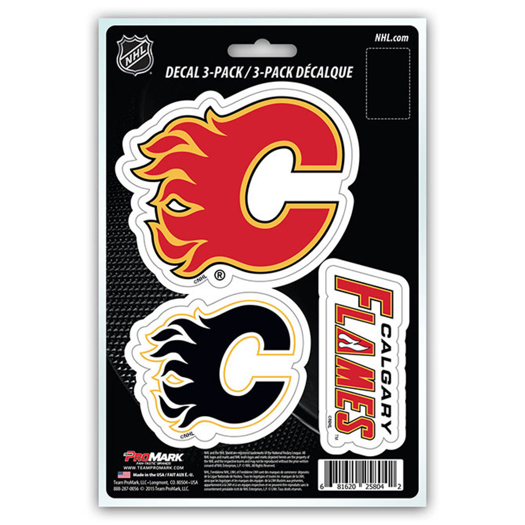 Calgary Flames Decal Die Cut Team 3 Pack - Team Promark