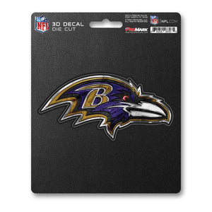 Baltimore Ravens Decal 5x8 Die Cut 3D Logo Design - Fan Mats
