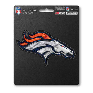 Denver Broncos Decal 5x8 Die Cut 3D Logo Design - Fan Mats