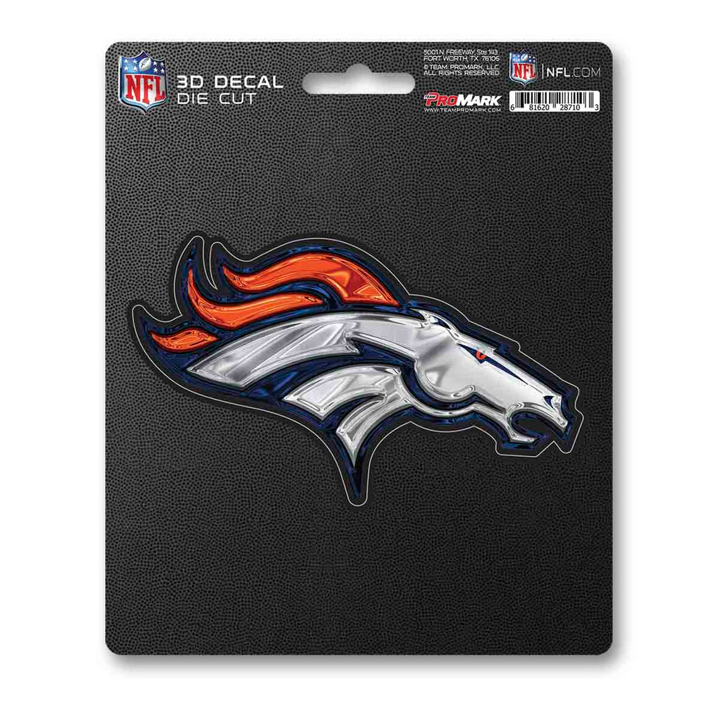 Denver Broncos Decal 5x8 Die Cut 3D Logo Design - Fan Mats