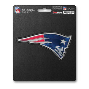 New England Patriots Decal 5x8 Die Cut 3D Logo Design - Fan Mats