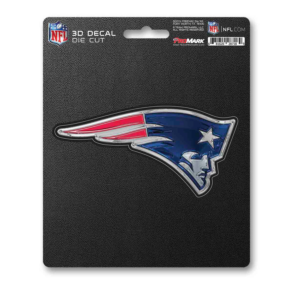 New England Patriots Decal 5x8 Die Cut 3D Logo Design - Fan Mats