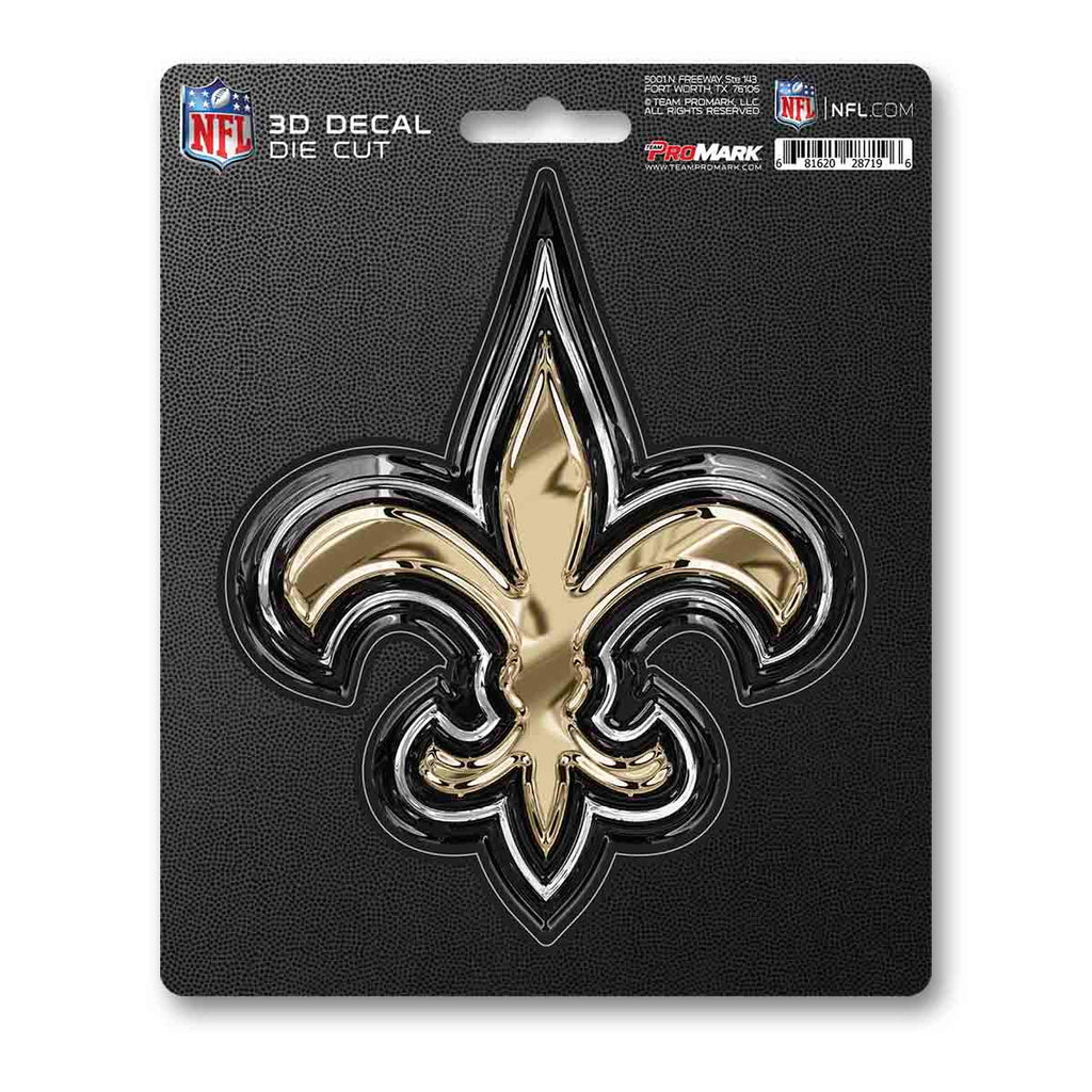 New Orleans Saints Decal 5x8 Die Cut 3D Logo Design - Fan Mats