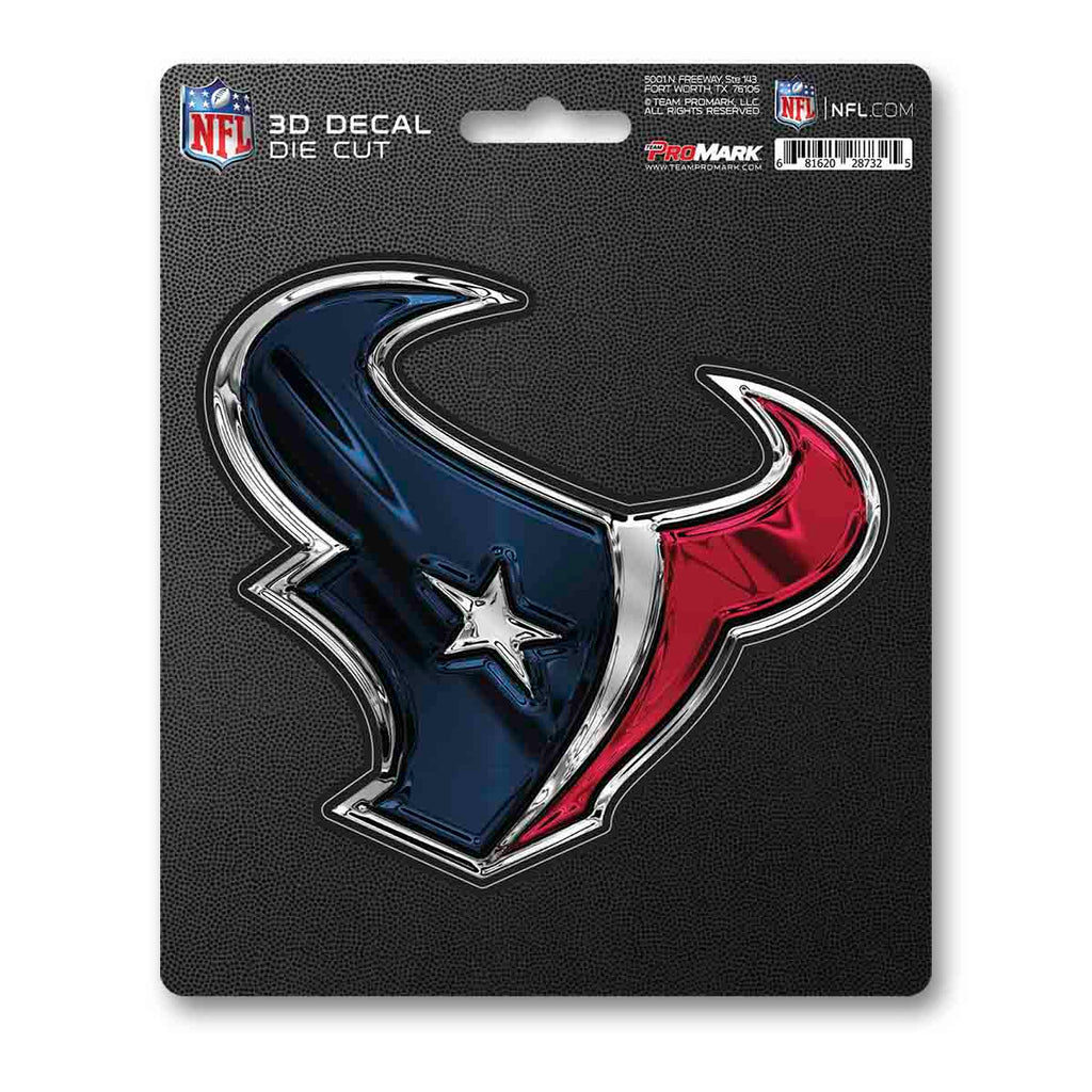 Houston Texans Decal 5x8 Die Cut 3D Logo Design - Fan Mats