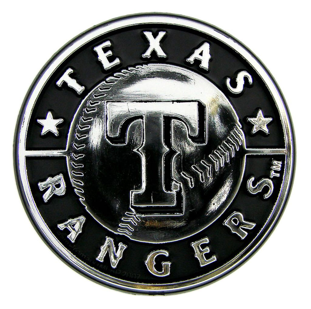 Texas Rangers Auto Emblem - Silver - Team Promark
