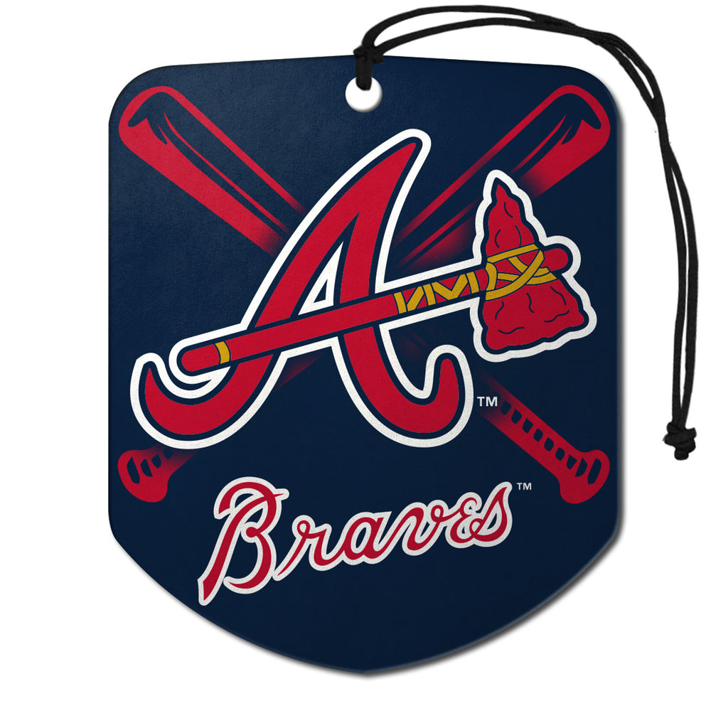 Atlanta Braves Air Freshener Shield Design 2 Pack - Team Promark
