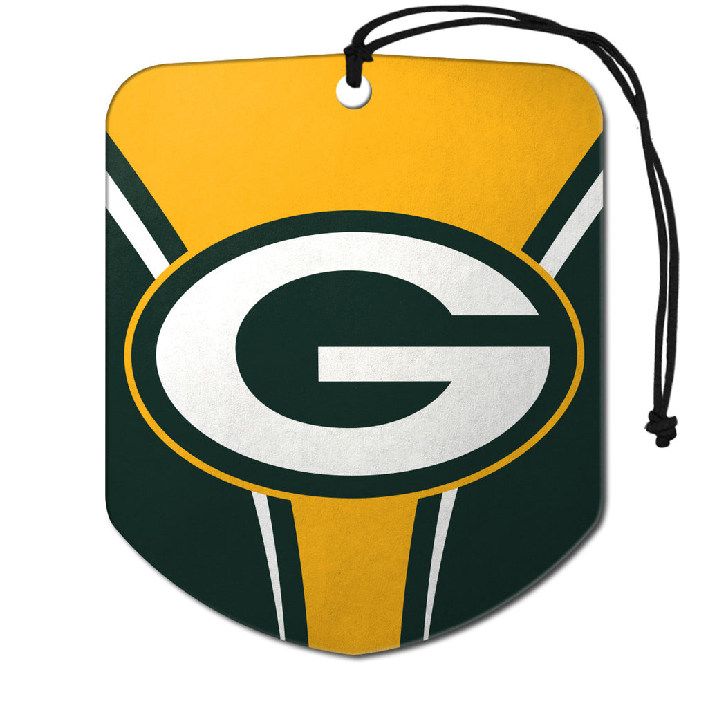 Green Bay Packers Air Freshener Shield Design 2 Pack - Team Promark