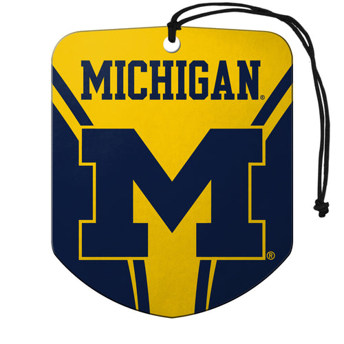 Michigan Wolverines Air Freshener Shield Design 2 Pack - 10
