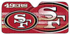 San Francisco 49ers Auto Sun Shade - 59''x27'' - Team Promark