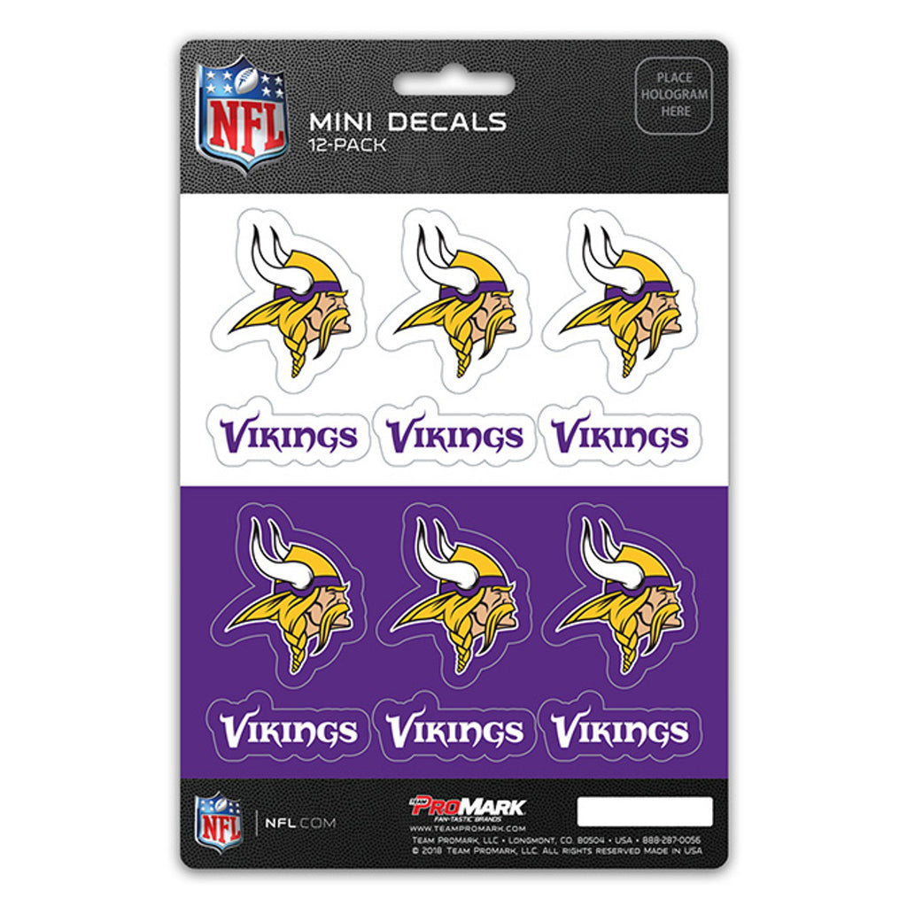 Minnesota Vikings Decal Set Mini 12 Pack - Team Promark