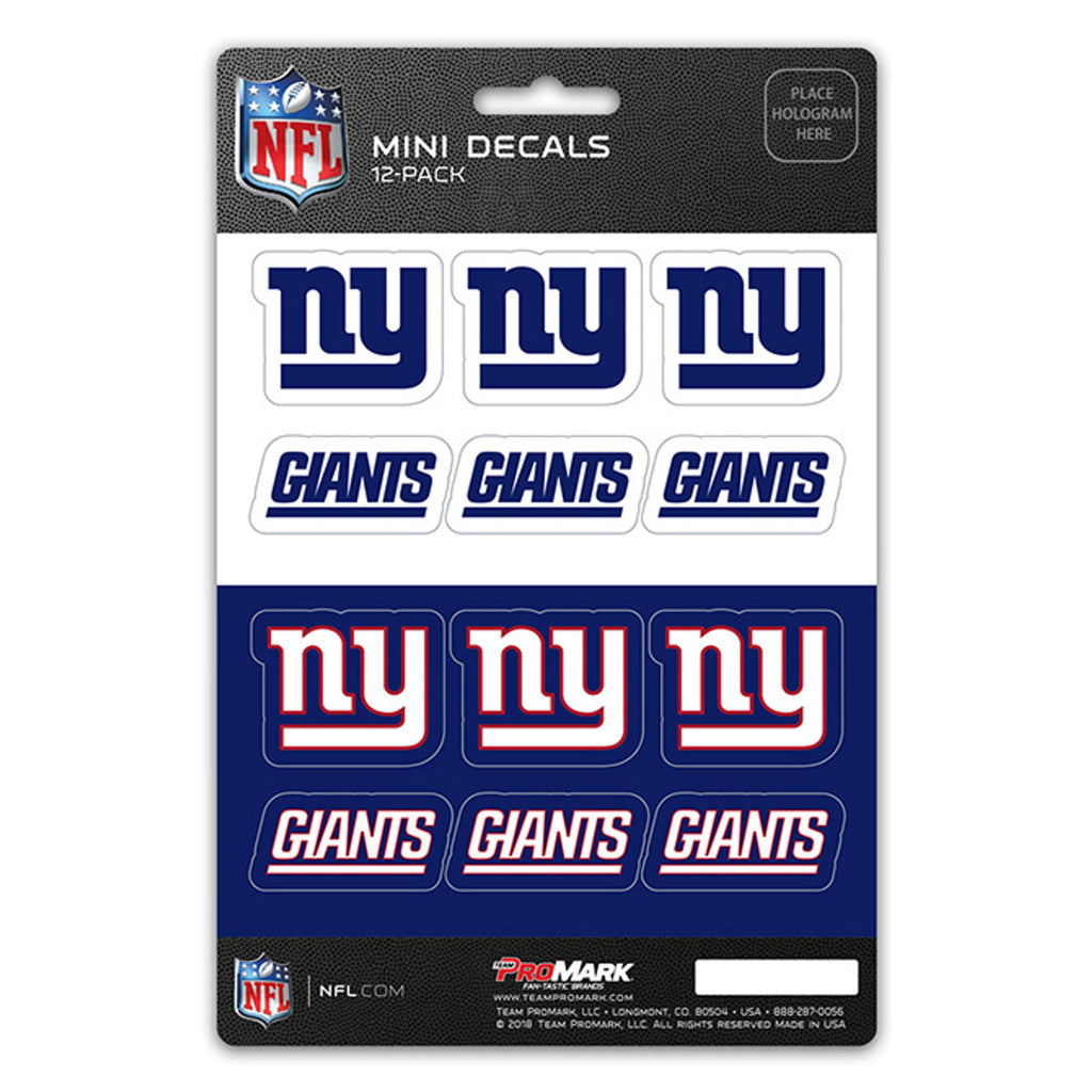 New York Giants Decal Set Mini 12 Pack - Team Promark