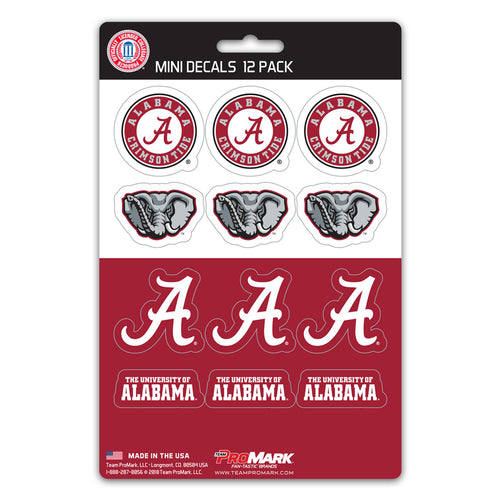 Alabama Crimson Tide Decal Set Mini 12 Pack - Team Promark