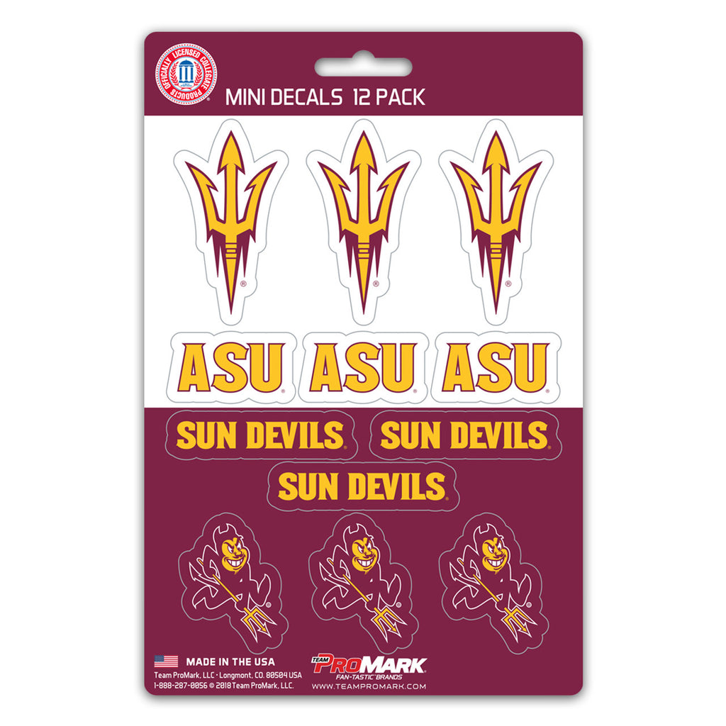 Arizona State Sun Devils Decal Set Mini 12 Pack - Special Order - Team Promark