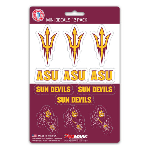 Arizona State Sun Devils Decal Set Mini 12 Pack - Special Order - Team Promark