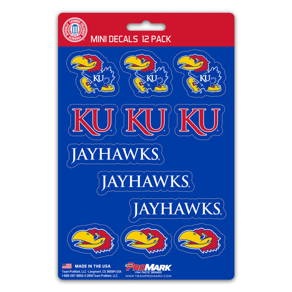 Kansas Jayhawks Decal Set Mini 12 Pack - Team Promark