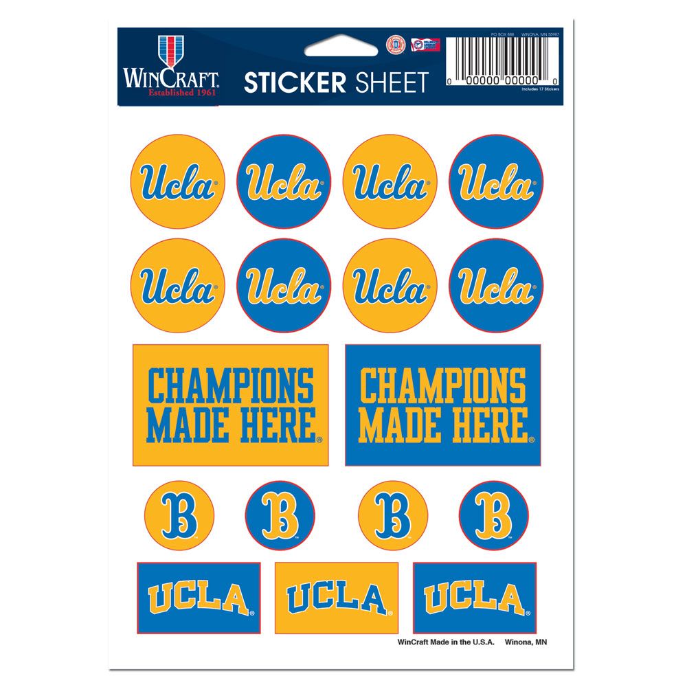 UCLA Bruins Decal Sheet 5x7 Vinyl - WinCraft