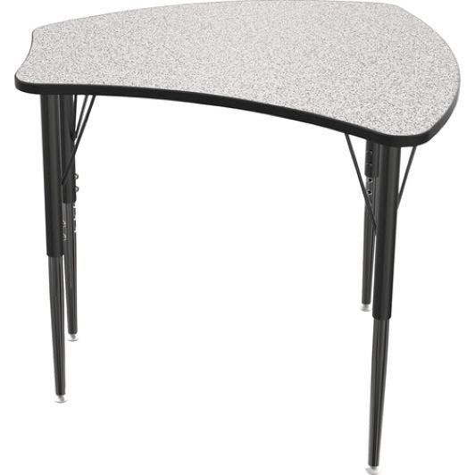 Snap Desk Configurable Student Desking -Gray Nebula Top Surface & Black Edgeband - BALT