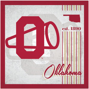 Oklahoma Sooners Sign Wood 10x10 Album Design - Fan Creations