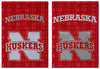 Nebraska Cornhuskers Flag Garden Style Suede Glitter Accented CO - EVERGREEN