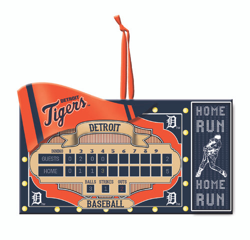 Detroit Tigers Ornament Scoreboard Design - Evergreen