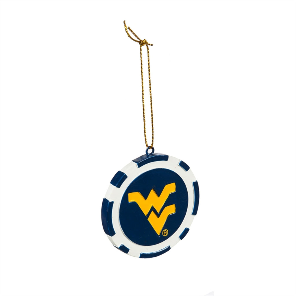 West Virginia Moutaineers Ornament Game Chip - EVERGREEN