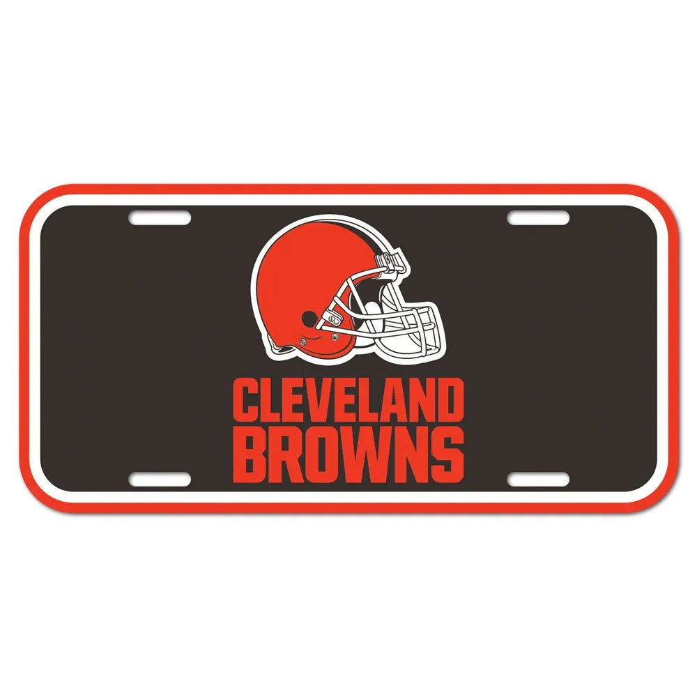 Cleveland Browns License Plate Plastic - 0.25