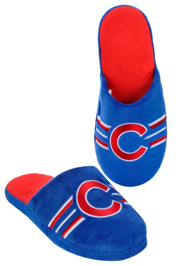 Chicago Cubs Slipper - Men Stripe - (1 Pair) - S - Forever Collectibles