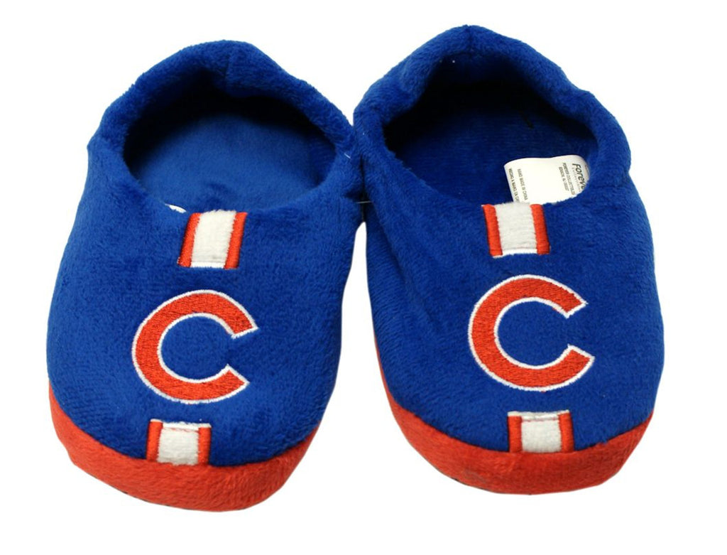 Chicago Cubs Slipper - Youth 4-7 Size 10-11 Stripe - (1 Pair) - M - Forever Collectibles