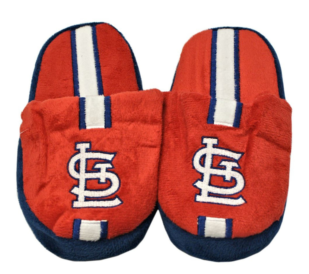 St. Louis Cardinals Slipper - Youth 8-16 Size 3-4 Stripe - (1 Pair) - M - Forever Collectibles