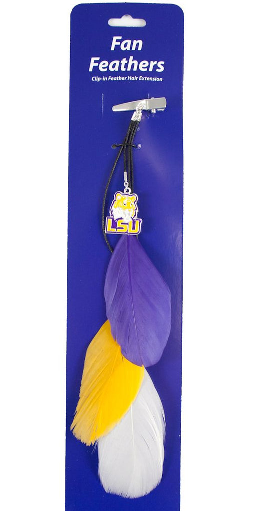 LSU Tigers Team Color Feather Hair Clip CO - Little Earth