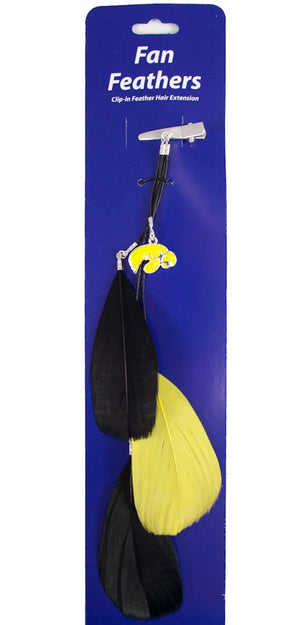 Iowa Hawkeyes Team Color Feather Hair Clip CO - Little Earth