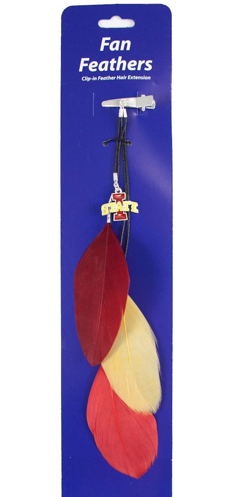 Iowa State Cyclones Team Color Feather Hair Clip CO - Little Earth