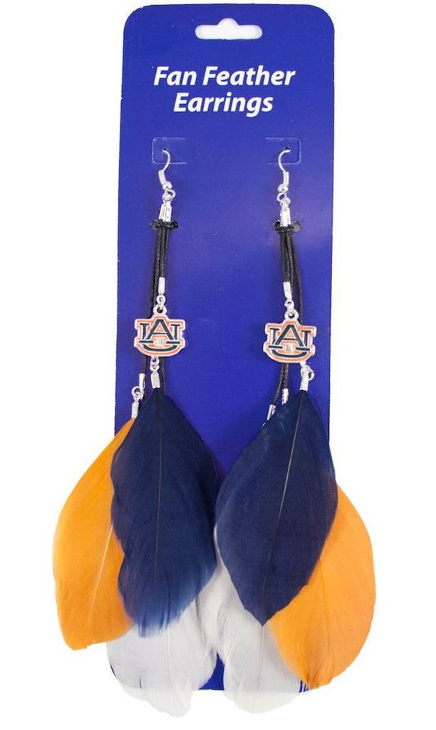 Auburn Tigers Team Color Feather Earrings CO - Little Earth