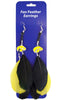 Iowa Hawkeyes Team Color Feather Earrings CO - Little Earth