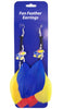 Kansas Jayhawks Team Color Feather Earrings CO - Little Earth