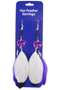 Kansas State Wildcats Team Color Feather Earrings CO - Little Earth