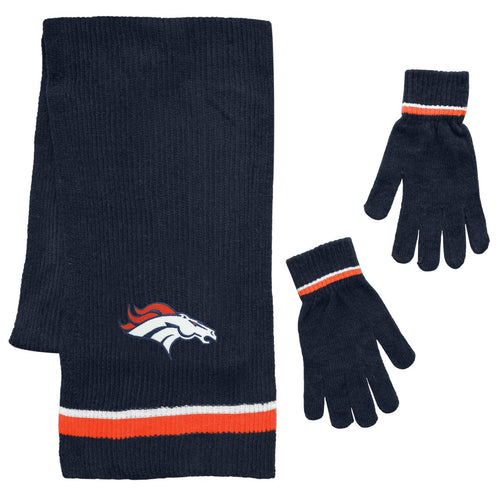 Denver Broncos Scarf and Glove Gift Set Chenille - Little Earth