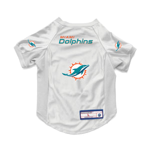 Miami Dolphins Pet Jersey Stretch Size L - Little Earth