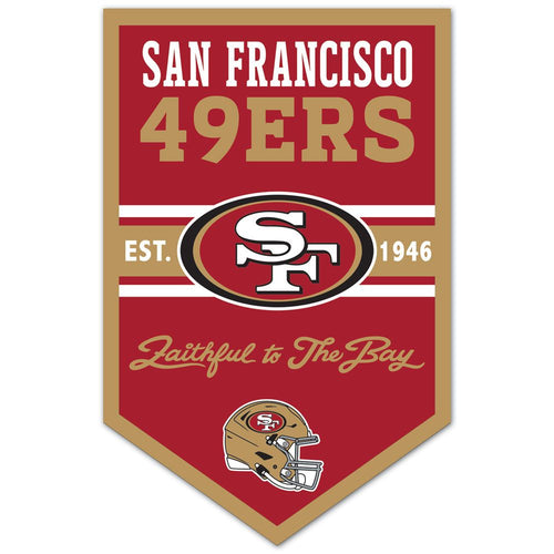 San Francisco 49ers Sign 11x17 Wood Chevron - WinCraft