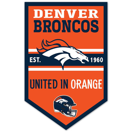 Denver Broncos Sign 11x17 Wood Chevron - WinCraft