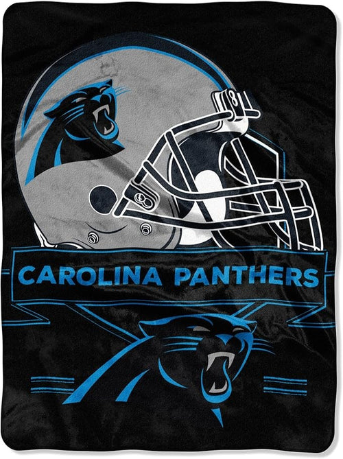Carolina Panthers Blanket 60x80 Raschel Prestige Design - 14